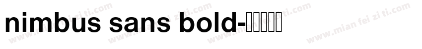 nimbus sans bold字体转换